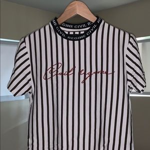 civil regime stripped tee